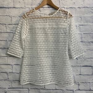 Ann Taylor Loft White Blouse